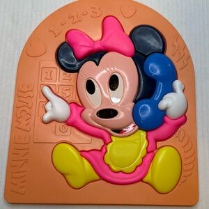 Disney Minnie Mouse Pink Yellow Blue Play Phone Panel